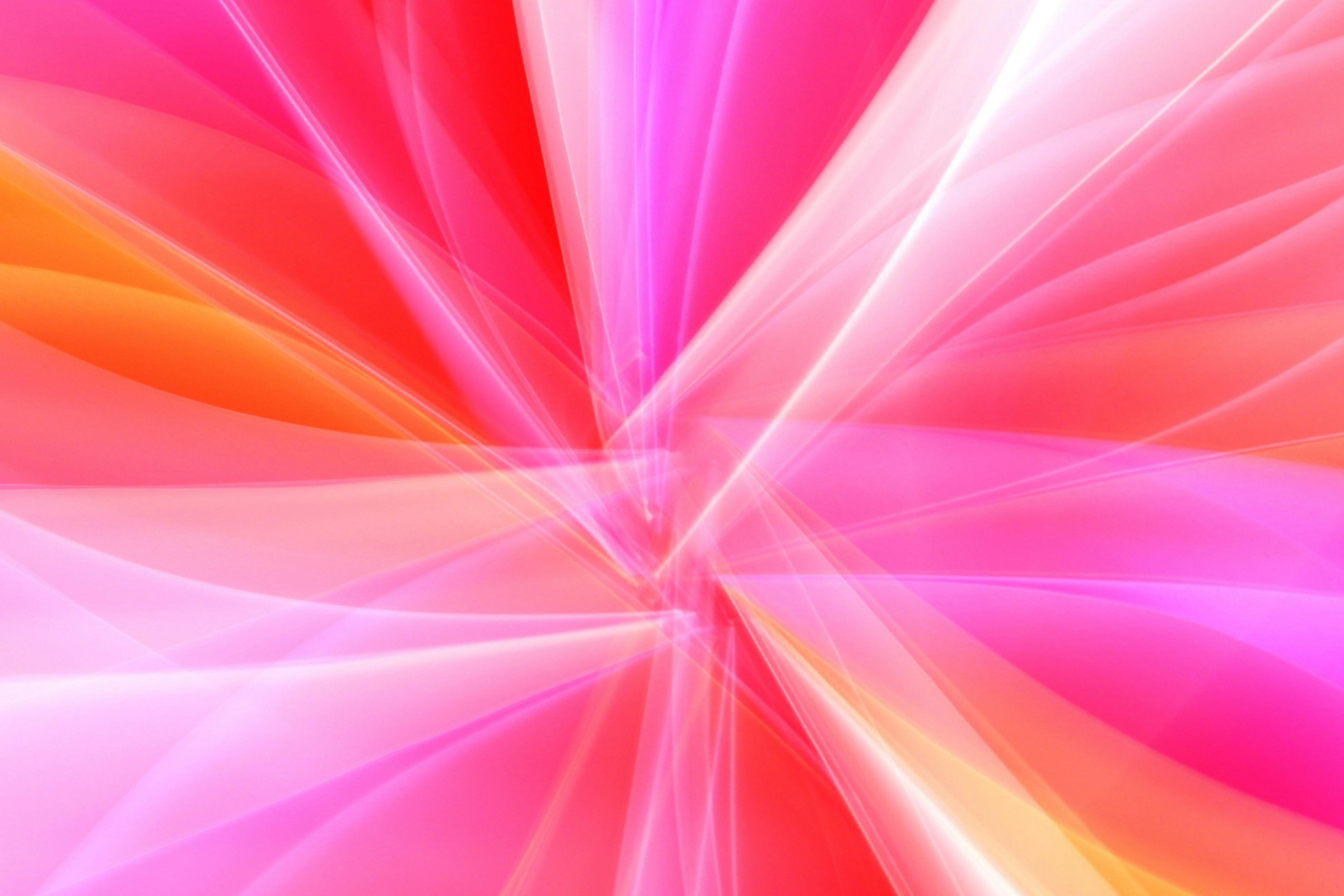 Abstrakte Lichtstrahlen in Pink Orange und Weiss